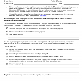 OCFS-6023. Child Abuse and Maltreatment Safety Plan (DCC & SACC)