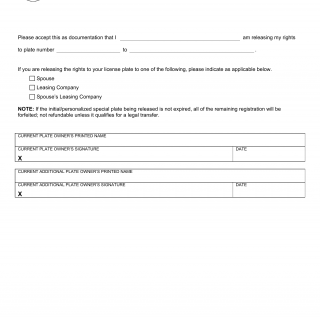 Form BMV 4729. Repurchase Release