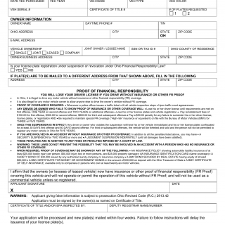 Form BMV 4816. Application for Seniors, Temporary Farm Bus and Camp Bus License Plates