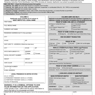 Form BMV 5745. Application Information for Standard/Compliant Ohio Driver License or ID Card