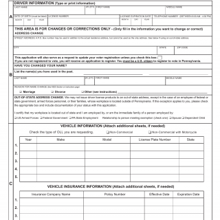PA DOT Form DL-15-15A. OLL Instructions & Petition