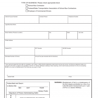PA DOT Form DL-9010. Application for Unlimited Electronic Access to Driver Records
