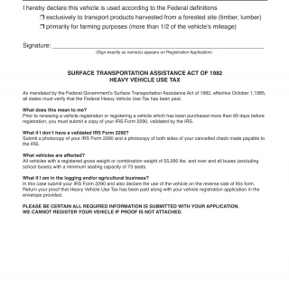 PA DMV Form MV-578. Declaration of Logging or Agricultural Use