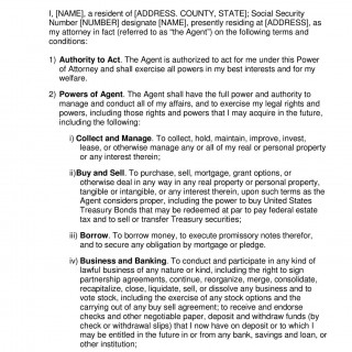 Durable Power of Attorney Durable Power of Attorney