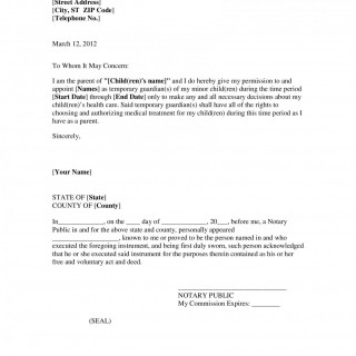 Power of attorney letter