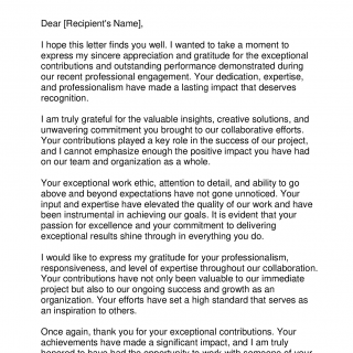 Professional Thank You Letter
