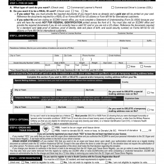 SCDMV Form 447-CDL. Application for a Commercial Driver's License or Commercial Learner's Permit