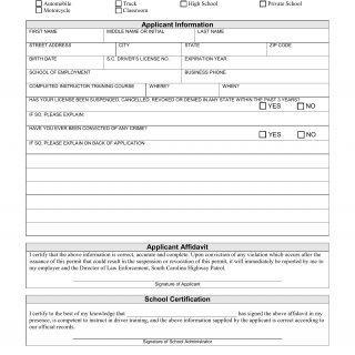 SCDMV Form CDL DI-34. Commercial Driver Instructor's Permit Application ...