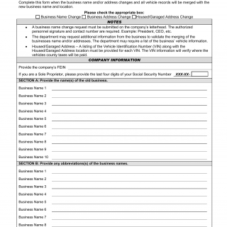SCDMV Form CM-006A. Business Customer Merge Request