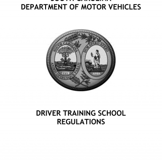 SCDMV Form Driver Training School Regulations. Driver Training School Regulations