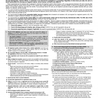 SCDMV Form MV-93. United States Citizens' Checklist (Required Documents)