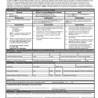 SCDMV Form RG-004A. Application for the Hearing Impaired