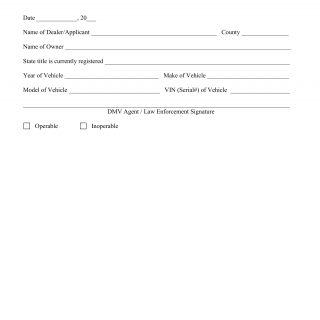 SCDMV Form TI-021B. Vehicle Identification Verification for Title Without a Previous Title