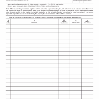 How life insurance is included in the estate under IRS Form 706