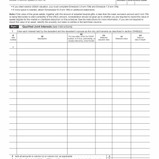 How jointly owned property is reported under IRS Form 706