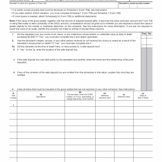 How other property interests are reported under IRS Form 706