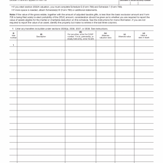 How lifetime transfers are brought back into the estate under IRS Form 706
