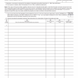 How annuities are included and valued under IRS Form 706