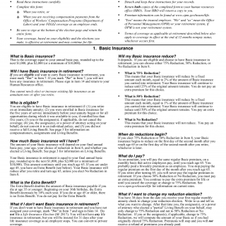 SF 2818. Continuation of Life Insurance Coverage as an Annuitant or Compensationer