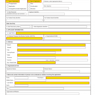 SF 424. Application for Federal Assistance