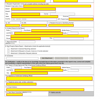 SF 429. Real Property Status Report - Cover Page | Forms - Docs - 2023