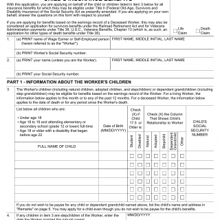 Form SSA-4-BK. Application for Child's Insurance Benefits