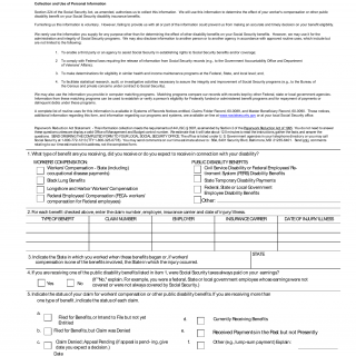 Form SSA-546. Worker's Compensation/Public Disability Questionnaire