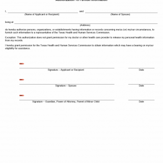 TX HHS Form 0003. Authorization to Furnish Information TX HHS Form 0003. Authorization to Furnish Information