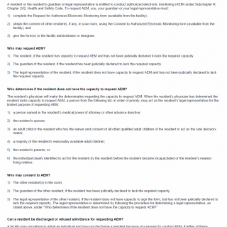 TX HHS Form 0065. Information Regarding Authorized Electronic Monitoring for Nursing Facilities TX HHS Form 0065. Information Regarding Authorized Electronic Monitoring for Nursing Facilities
