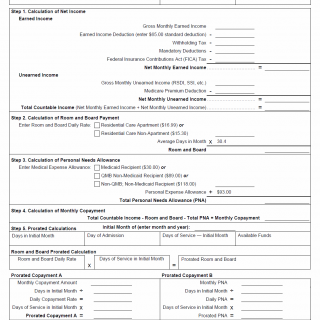 TX HHS Form 1032. Residential Care Copayment Worksheet TX HHS Form 1032. Residential Care Copayment Worksheet