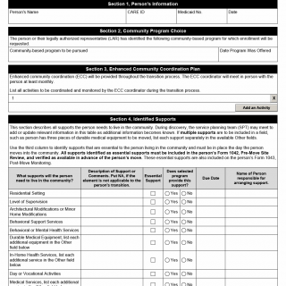 TX HHS Form 1053. Local Intellectual and Developmental Disabilities Authorities (LIDDA) Transition Plan