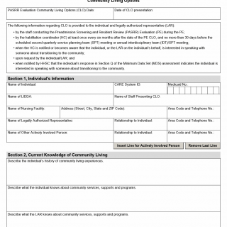 TX HHS Form 1054. Community Living Options TX HHS Form 1054. Community Living Options