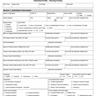 TX HHS Form 1063. Individual Profile Nursing Facility TX HHS Form 1063. Individual Profile Nursing Facility
