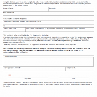 TX HHS Form 1129. Fire Suppression Authority Notification TX HHS Form 1129. Fire Suppression Authority Notification