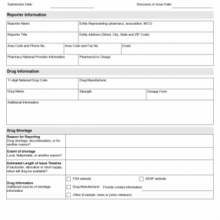 TX HHS Form 1315. Drug Shortage Notification and Expedited Formulary or Preferred Drug List Request TX HHS Form 1315. Drug Shortage Notification and Expedited Formulary or Preferred Drug List Request