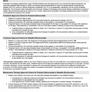 TX HHS Form 1354. PCSK9 Inhibitors Authorization Request (Medicaid Fee-for-Service)