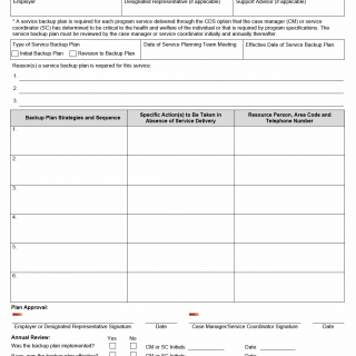 TX HHS Form 1740. Service Backup Plan TX HHS Form 1740. Service Backup Plan