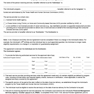 TX HHS Form 1749. Employer and Entity Service Agreement TX HHS Form 1749. Employer and Entity Service Agreement