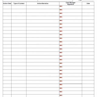 TX HHS Form 2058. Case Activity Record