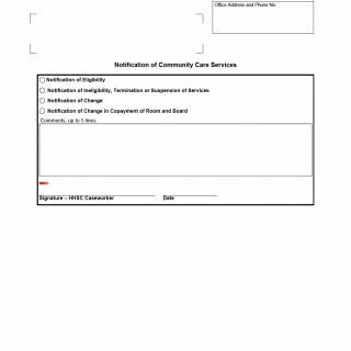 TX HHS Form 2065-A. Notification of Community Care Services