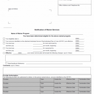 TX HHS Form 2065-B. Notification of Waiver Services