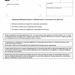 TX HHS Form 2068. Application or Redetermination or Monitoring for Community Care Services TX HHS Form 2068. Application or Redetermination or Monitoring for Community Care Services