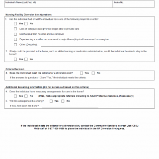 TX HHS Form 2110-A. Community Care Intake Nursing Facility Diversion Slot Screening TX HHS Form 2110-A. Community Care Intake Nursing Facility Diversion Slot Screening