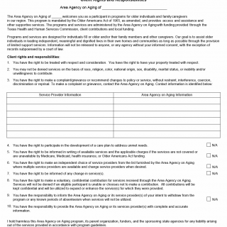 TX HHS Form 2275. Client Rights and Responsibilities