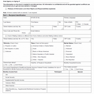 TX HHS Form 2276. Intake
