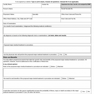 TX HHS Form 2710. Certification of Need for Major Dental Treatment TX HHS Form 2710. Certification of Need for Major Dental Treatment