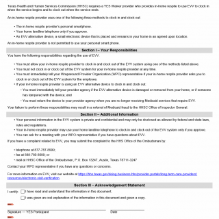 TX HHS Form 2821. Electronic Visit Verification (EVV) Responsibilities and Additional Information TX HHS Form 2821. Electronic Visit Verification (EVV) Responsibilities and Additional Information
