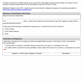 TX HHS Form 2885. Childrens Products Certification TX HHS Form 2885. Childrens Products Certification