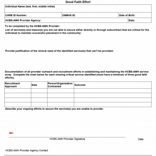TX HHS Form 3037.Good Faith Effort