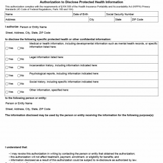 TX HHS Form 3039. Authorization to Disclose Protected Health Information